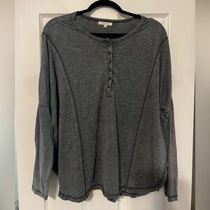 Z Supply Charcoal Button-Up Top